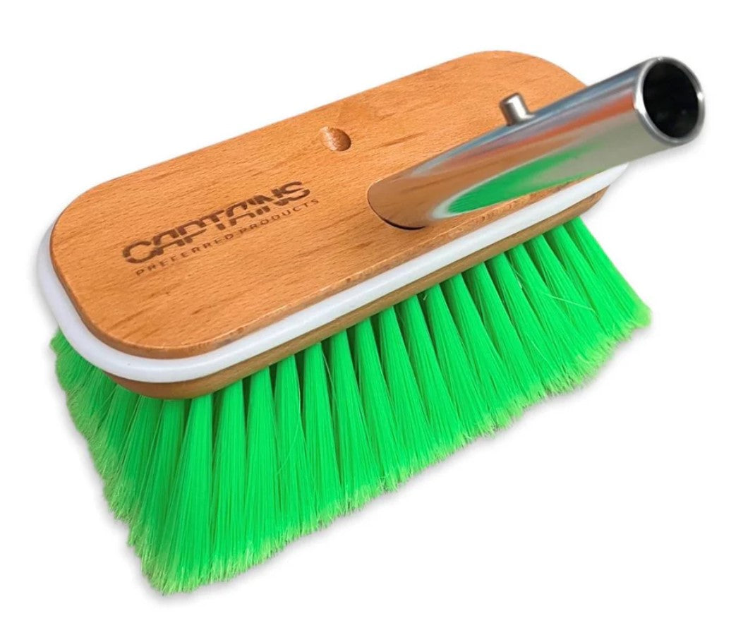 CPP Medium Bristle Boat Brush Head - 9" Green